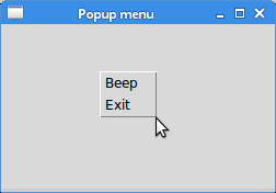 Popup menu`