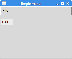 Simple menu